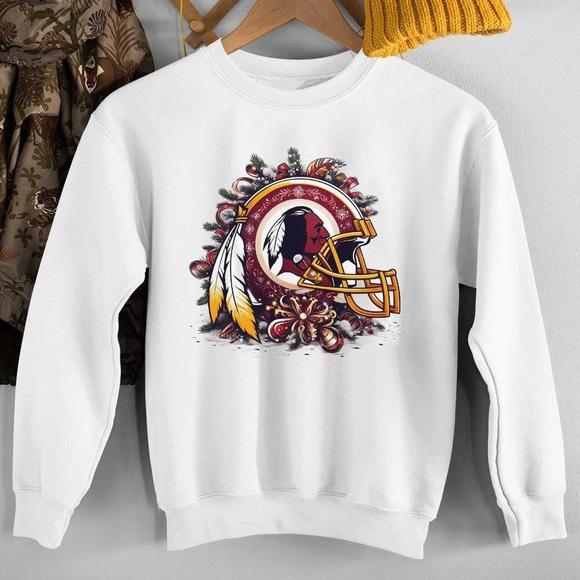 Washington Commanders Nfl Christmas Sweatshirt, White Unisex Sweatshirt - Picture 1 of 4